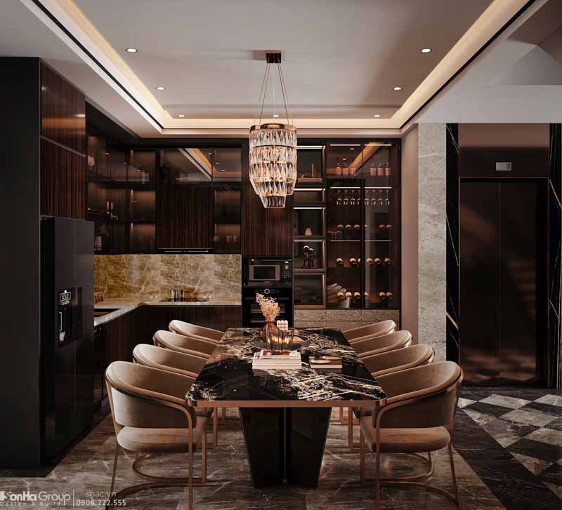 Giải pháp thiết kế và thi công nội thất biệt thự 4 tầng 1 tum hiện đại 11