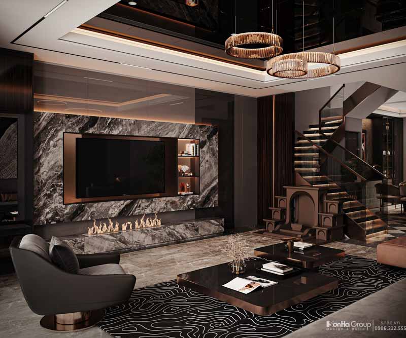 Giải pháp thiết kế và thi công nội thất biệt thự 4 tầng 1 tum hiện đại 160 Thiết kế và thi công nội thất biệt thự 4 tầng 1 tum