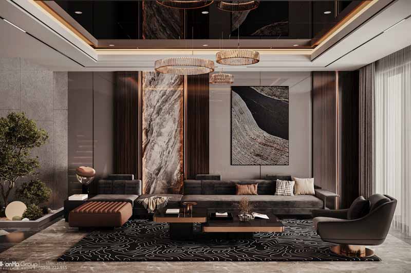 Giải pháp thiết kế và thi công nội thất biệt thự 4 tầng 1 tum hiện đại 138 Thi công nội thất biệt thự với những vật liệu cao cấp