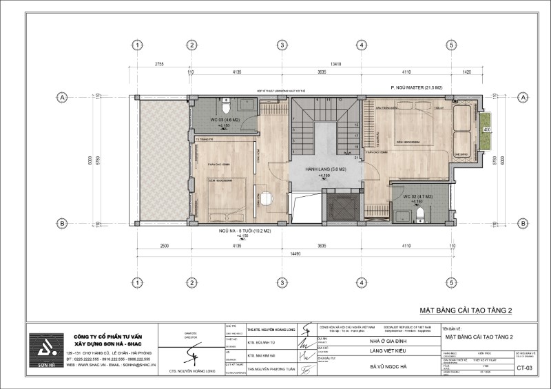 Mặt bằng tầng 2