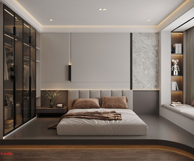 Giải pháp thiết kế và thi công nội thất biệt thự 4 tầng 1 tum hiện đại 140 Giải pháp thiết kế giường phản thay thế giường truyền thống giúp bé nhỏ an toàn vui chơi