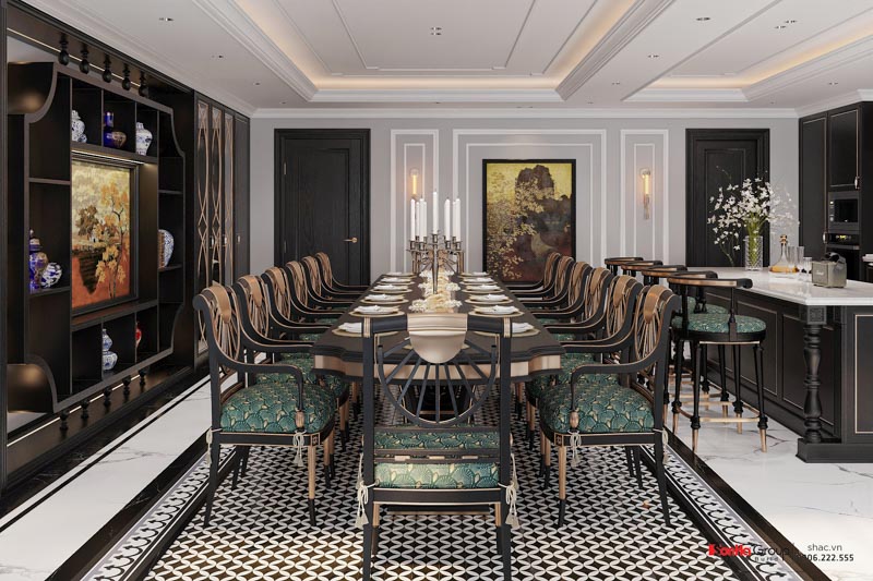 Thiết kế nhà ống Indochine 6 tầng - Kiến tạo không gian sống sang trọng và tinh tế giữa lòng Hà Nội 159 Nhà ống phong cách Indochine