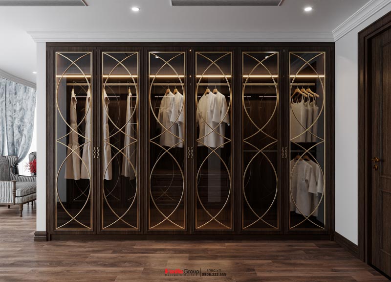 Thiết kế nhà ống Indochine 6 tầng - Kiến tạo không gian sống sang trọng và tinh tế giữa lòng Hà Nội 153 Phòng thay đồ