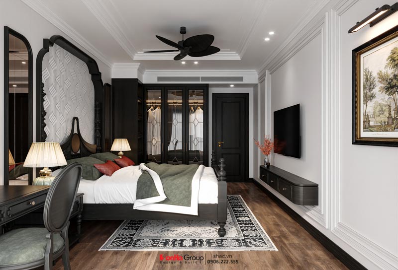 Thiết kế nhà ống Indochine 6 tầng - Kiến tạo không gian sống sang trọng và tinh tế giữa lòng Hà Nội 141 Phòng ngủ 1 tầng 3