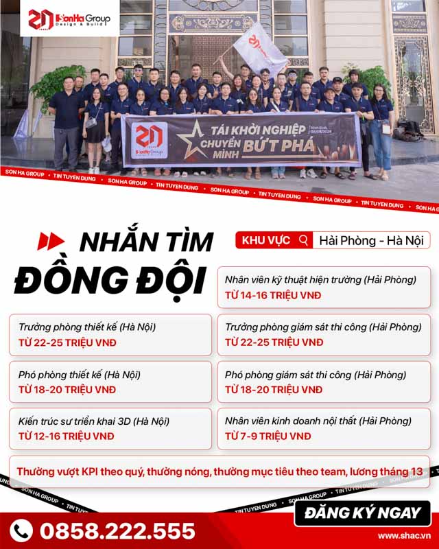 Sơn Hà Group tuyển dụng nhân sự tháng 9/2025 tại Hà Nội - Hải Phòng