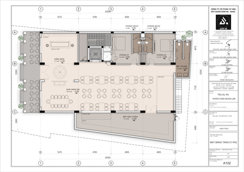 Thiết kế khách sạn mini 12x20 tại Quan Lạn Quảng Ninh - Giải pháp bố trí công năng thông minh từ Sơn Hà Group 6
