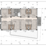 Mẫu thiết kế khách sạn mini 12x20 tại Quan Lạn Quảng Ninh mặt bằng tầng 2