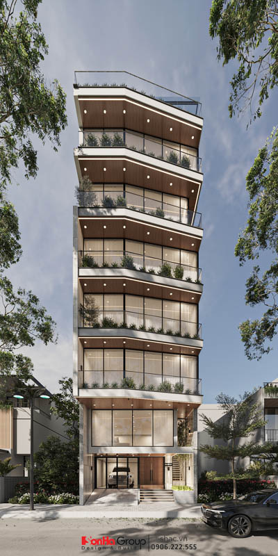 Thiết kế nhà ống Indochine 6 tầng - Kiến tạo không gian sống sang trọng và tinh tế giữa lòng Hà Nội 126 Mặt tiền thiết kế nhà ống Indochine 6 tầng tại Hà Nội