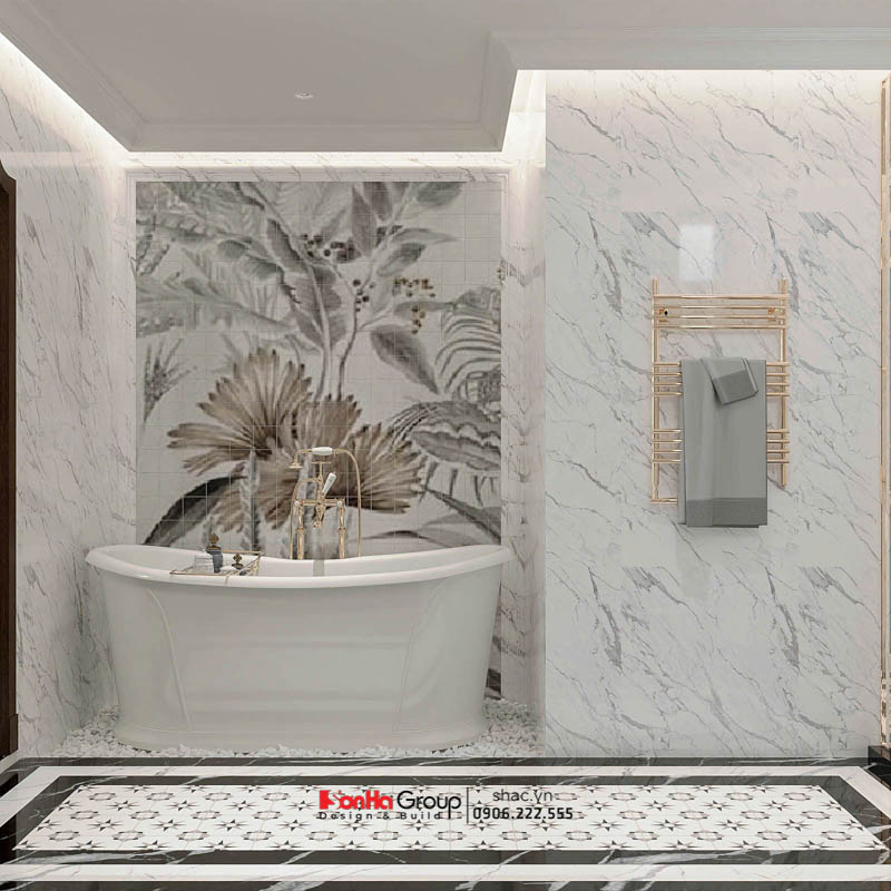 Thiết kế nhà ống Indochine 6 tầng - Kiến tạo không gian sống sang trọng và tinh tế giữa lòng Hà Nội 154 WC phòng ngủ master