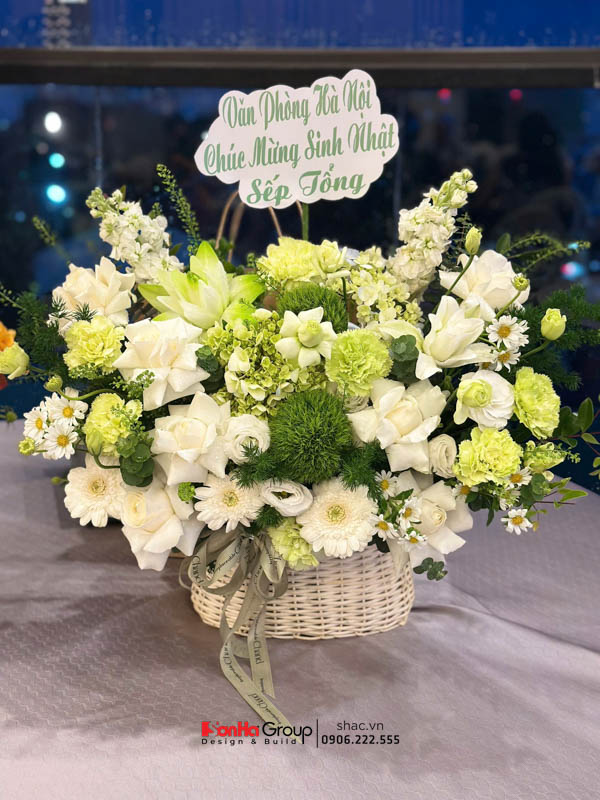 Chúc mừng sinh nhật Ths.KTS Nguyễn Hoàng Long - Người thuyền trưởng tài ba của Sơn Hà Group 125 Lẵng hoa yêu thương được gửi từ tập thể cán bộ nhân viên của văn phòng Hà Nội tới ngày sinh nhật Sếp Tổng kính yêu