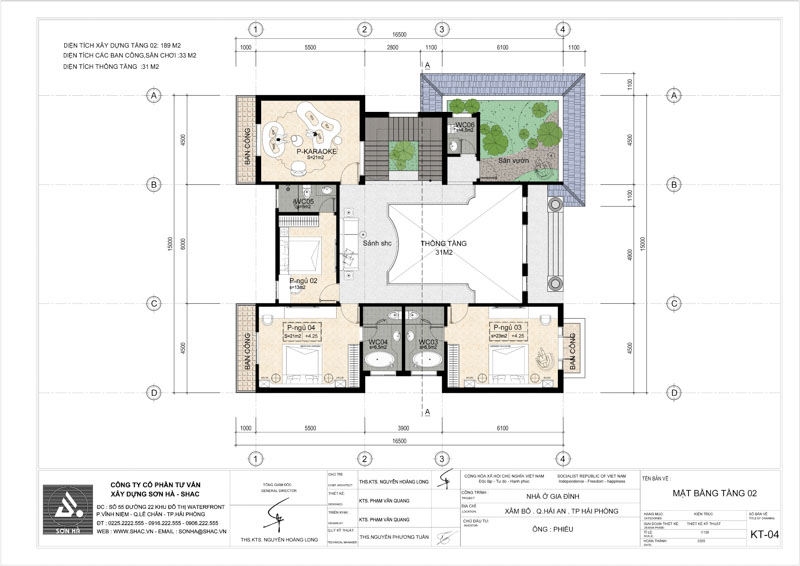 Biệt thự tân cổ điển 2 tầng mái Nhật - Giải pháp thiết kế dành cho không gian sống nghỉ dưỡng của Việt kiều trở về quê hương 20 Mặt bằng tầng 2 biệt thự tân cổ điển 2 tầng mái Nhật