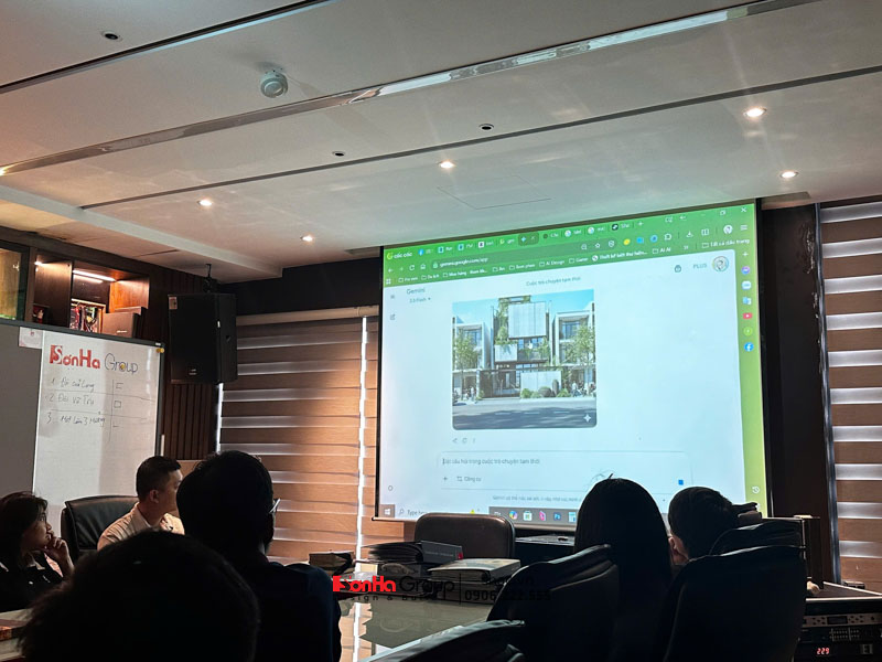 Sơn Hà Group Đào Tạo Ứng Dụng AI Trong Thiết Kế Kiến Trúc - Nội Thất: Nâng Tầm Sáng Tạo Và Hiệu Suất Làm Việc 20 Tạo ảnh render ngoại thất từ hình khối công trình dựng sẵn.