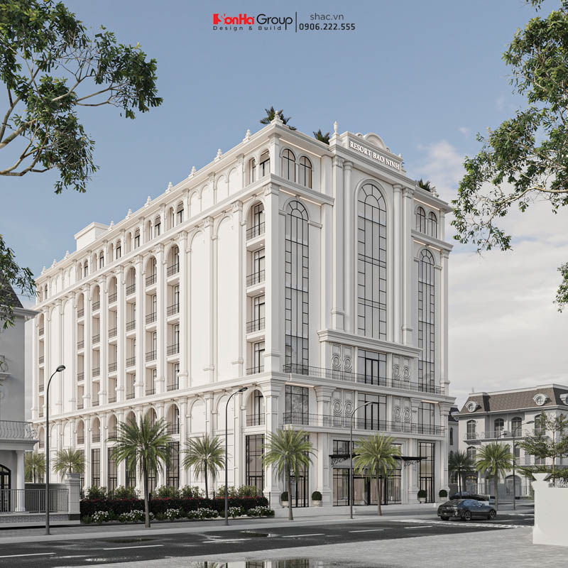 Phối cảnh mặt tiền Bảo Ninh Hotel