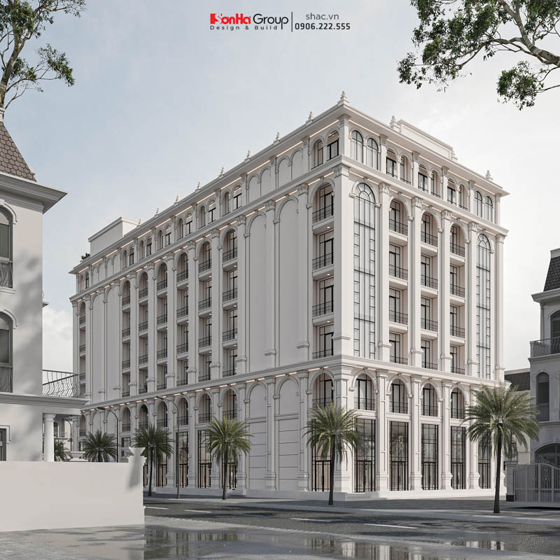 Sơn Hà Group Đào Tạo Ứng Dụng AI Trong Thiết Kế Kiến Trúc - Nội Thất: Nâng Tầm Sáng Tạo Và Hiệu Suất Làm Việc 21 AI tạo ảnh phía sau của công trình với hiệu ứng nước mưa trên mặt đất