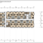 Mặt bằng tầng 3-7