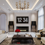 Thiết kế nội thất biệt thự tân cổ điển - Phòng khách