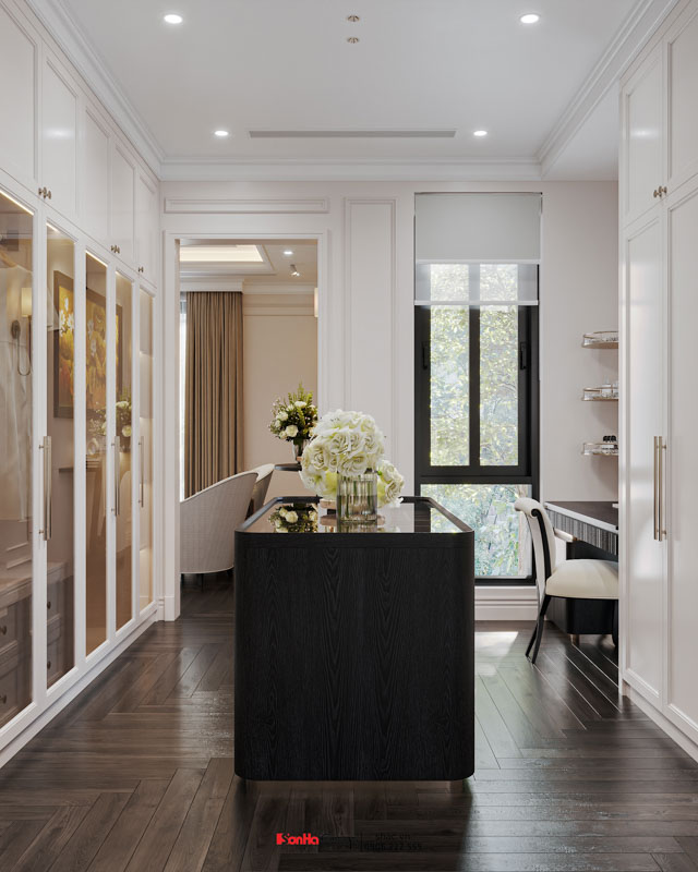 Thiết kế nội thất Vinhomes Vũ Yên Hải Phòng - Chạm cảm xúc sang trọng trong từng chi tiết 14 Không gian phòng thay đồ mang đến trải nghiệm như trong một boutique cao cấp