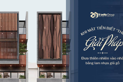 Mẫu nhà ống 5 tầng có thang máy nổi bật với mặt tiền lam gỗ đóng mở độc đáo