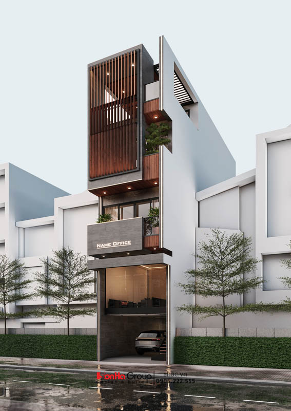 Khi mặt tiền biết thở - Giải pháp đưa thiên nhiên vào nhà bằng lam nhựa giả gỗ là bí quyết giúp nhà ống 5 tầng luôn thoáng đãng 6