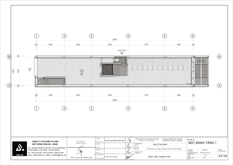 Khi mặt tiền biết thở - Giải pháp đưa thiên nhiên vào nhà bằng lam nhựa giả gỗ là bí quyết giúp nhà ống 5 tầng luôn thoáng đãng 30 Mẫu nhà ống 5 tầng có thang máy nổi bật với mặt tiền lam gỗ đóng mở độc đáo - mặt bằng tầng 1