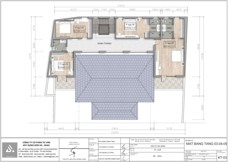 Thiết kế biệt thự hình chữ U phong cách Indochine - Khi kiến trúc ôm trọn cội nguồn gia tộc 21 Thiết kế biệt thự hình chữ U mặt bằng tầng 3,4,5