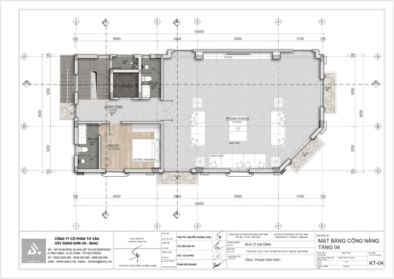 Thiết kế biệt thự tân cổ điển kết hợp kinh doanh - Giải pháp kiến trúc tinh gọn, sang trọng và hiệu quả đầu tư 28 Thiết kế biệt thự tân cổ điển kết hợp kinh doanh 6 tầng 1 tum - mặt bằng tầng 4