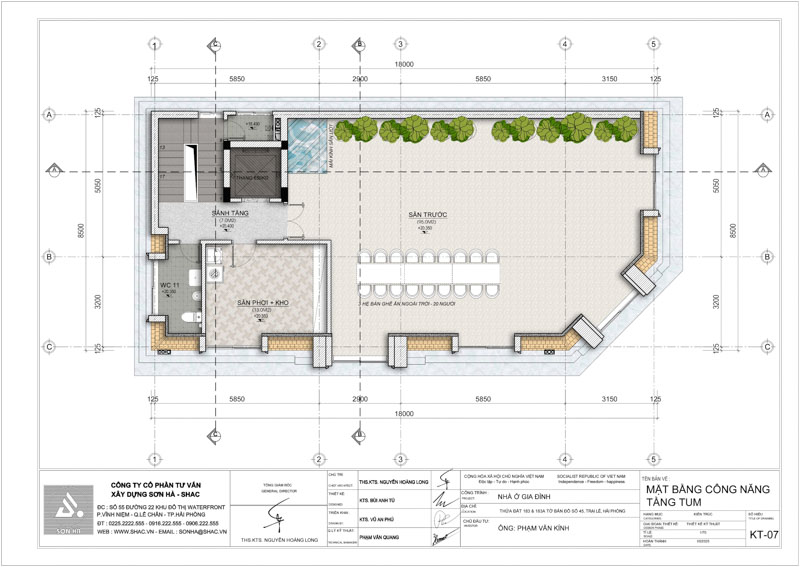 Thiết kế biệt thự tân cổ điển kết hợp kinh doanh - Giải pháp kiến trúc tinh gọn, sang trọng và hiệu quả đầu tư 31 Thiết kế biệt thự tân cổ điển kết hợp kinh doanh 6 tầng 1 tum - mặt bằng tầng tum