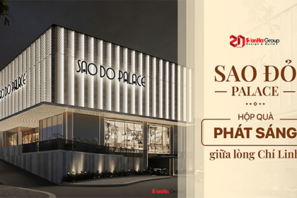 Thiết kế nhà hàng tiệc cưới Sao Đỏ Palace - Hộp quà phát sáng giữa màn đêm