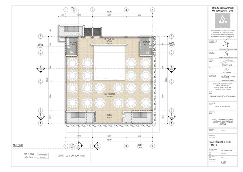 Thiết kế nhà hàng tiệc cưới Sao Đỏ Palace - Hộp quà phát sáng giữa lòng Chí Linh 27 Thiết kế nhà hàng tiệc cưới Sao Đỏ Palace - Mặt bằng tầng 2