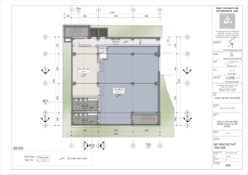 Thiết kế nhà hàng tiệc cưới Sao Đỏ Palace - Hộp quà phát sáng giữa lòng Chí Linh 28 Thiết kế nhà hàng tiệc cưới Sao Đỏ Palace - Mặt bằng tầng hầm