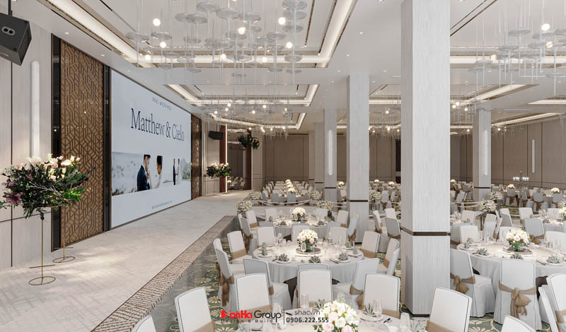 Thiết kế nhà hàng tiệc cưới Sao Đỏ Palace - Hộp quà phát sáng giữa lòng Chí Linh 24