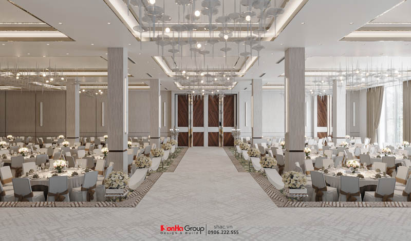 Thiết kế nhà hàng tiệc cưới Sao Đỏ Palace - Hộp quà phát sáng giữa lòng Chí Linh 58 Thiết kế nhà hàng tiệc cưới Sao Đỏ Place - hội trường cưới tầng 2