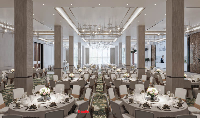 Thiết kế nhà hàng tiệc cưới Sao Đỏ Palace - Hộp quà phát sáng giữa lòng Chí Linh 22