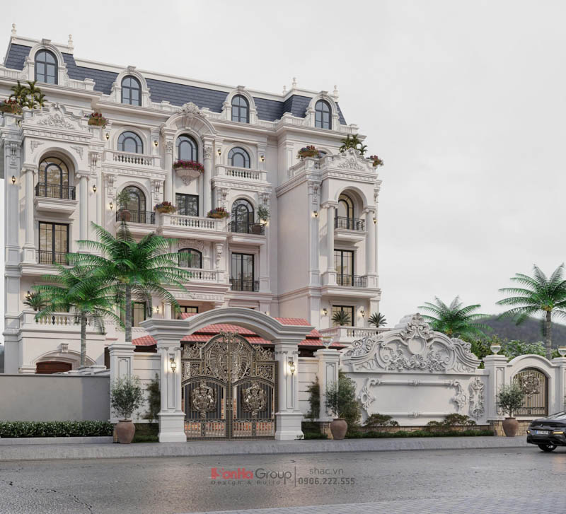 Mẫu biệt thự tân cổ điển 5 tầng 1 tum hình chữ U đẳng cấp tại Huế - Sơn Hà Group 1