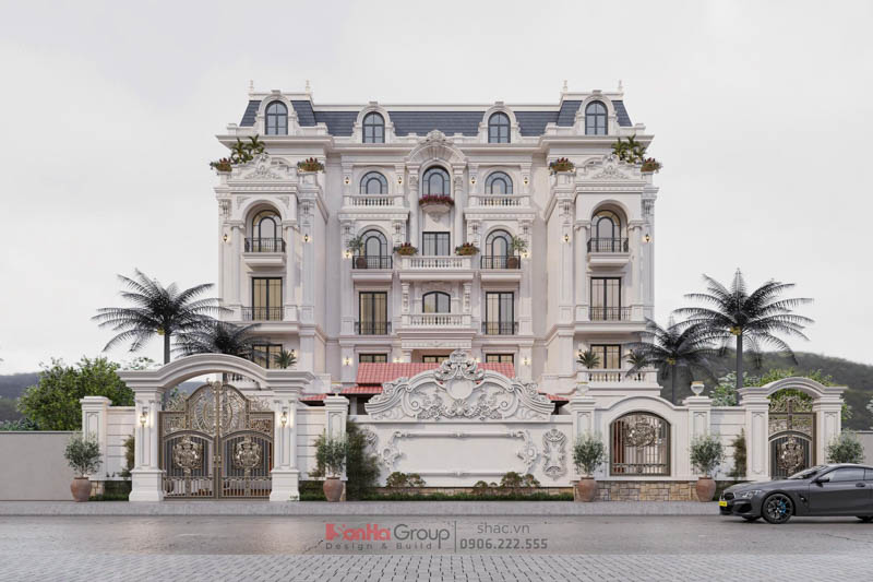Mẫu biệt thự tân cổ điển 5 tầng 1 tum hình chữ U đẳng cấp tại Huế - Sơn Hà Group 3