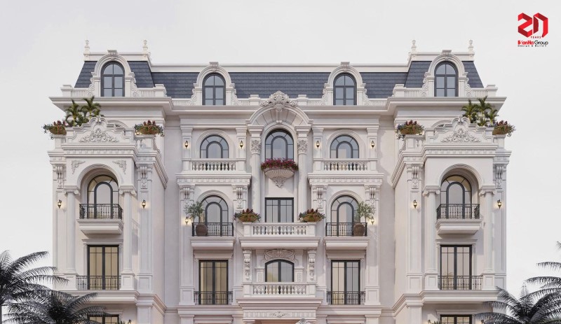 Mẫu biệt thự tân cổ điển 5 tầng 1 tum hình chữ U đẳng cấp tại Huế - Sơn Hà Group 19 Tận dụng các phòng trống để cho thuê như 1 home stay giữa lòng Cố Đô Huế