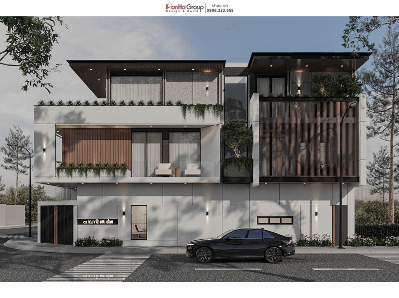 Mẫu thiết kế biệt thự 3 tầng hiện đại tại Vũng Tàu - Không gian sống phá cách với sân BBQ trên tầng thượng của nữ gia chủ trẻ 20 Kiến trúc hình khối của mẫu thiết kế biệt thự 3 tầng hiện đại tại Vũng Tàu