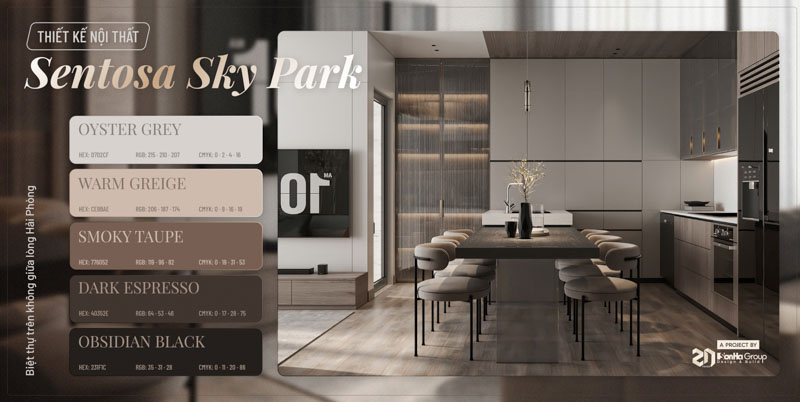 Thiết kế nội thất chung cư Sentosa Sky Park - Không gian sống hiện đại, tinh tế và tối ưu 37 Thiết kế nội thất chung cư Sentosa Sky Park theo tone màu trung tính