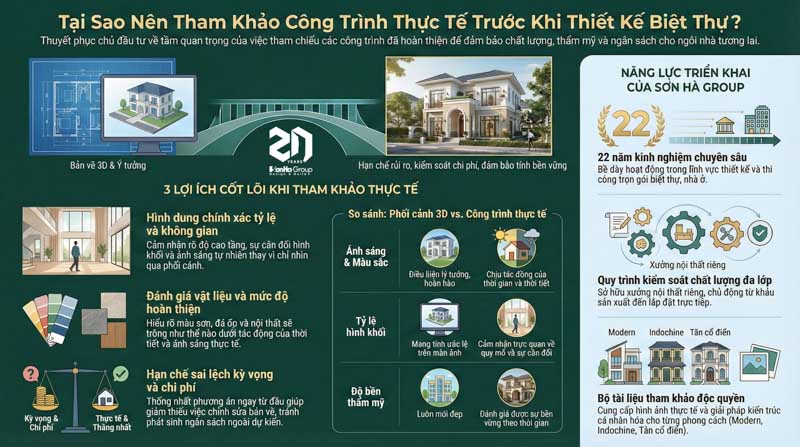 Tại sao nên tham khảo các công trình cùng phong cách trước khi xuống tiền thiết kế biệt thự?