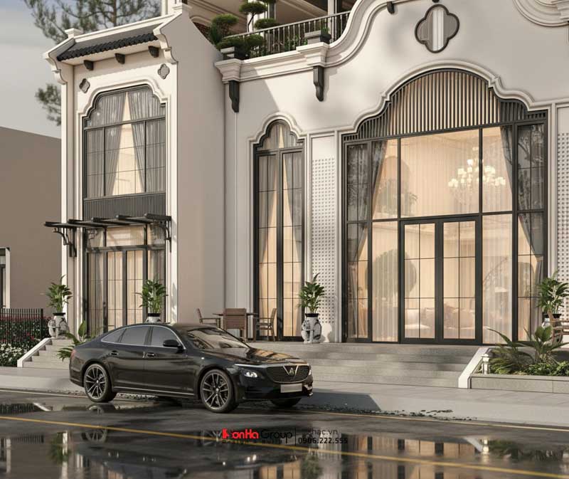 Thiết kế biệt thự Indochine 5 tầng 1 tum tại Huế - Giải pháp nhà ở kết hợp kinh doanh homestay | Sơn Hà Group 2