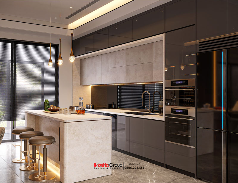 Thiết kế nội thất nhà ống hiện đại 2026: Giải mã bài toán Ánh sáng & Thông gió | Sơn Hà Group 37