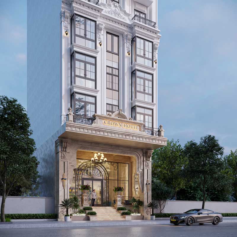 Thiết kế Crown Hotel 10 tầng tại Hưng Yên - Biểu tượng khách sạn tân cổ điển giữa lòng Phố Hiến 4
