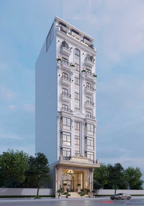 Thiết kế Crown Hotel 10 tầng tại Hưng Yên - Biểu tượng khách sạn tân cổ điển giữa lòng Phố Hiến 2