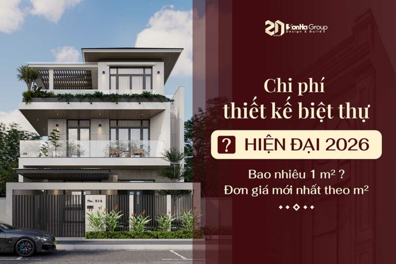 Chi phí thiết kế biệt thự hiện đại bao nhiêu 1m2?