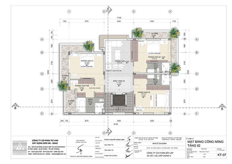 Thiết kế biệt thự 3 tầng hiện đại (200m2) tại Hải Phòng 66