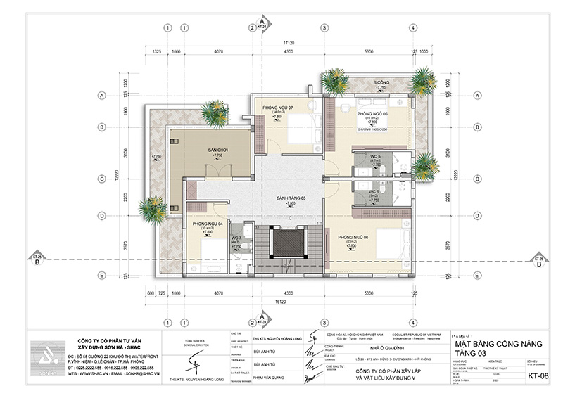 Thiết kế biệt thự 3 tầng hiện đại (200m2) tại Hải Phòng 67