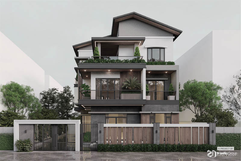 Thiết kế biệt thự 3 tầng hiện đại tại Hải Phòng 200m2