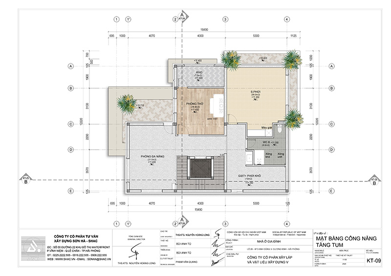 Thiết kế biệt thự 3 tầng hiện đại (200m2) tại Hải Phòng 69