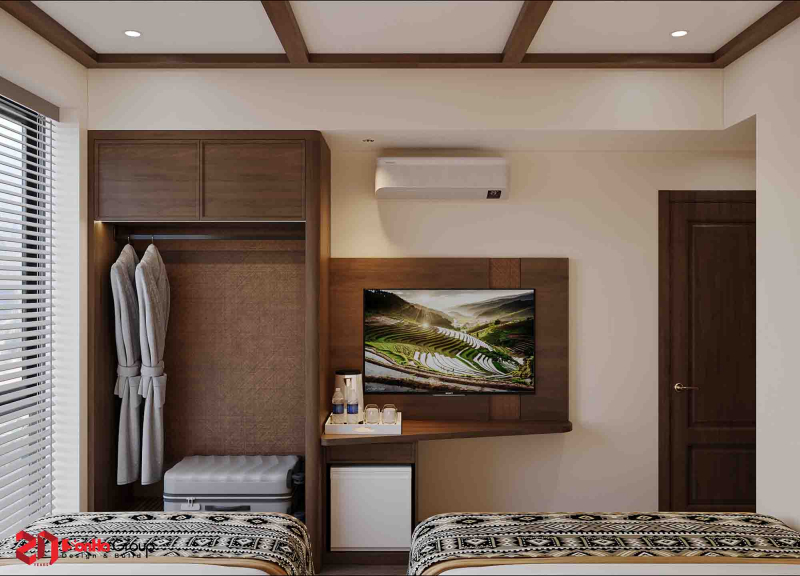 Mẫu thiết kế khách sạn mini 100m2 tại Hà Giang - Không gian lưu trú mang màu của đất 11