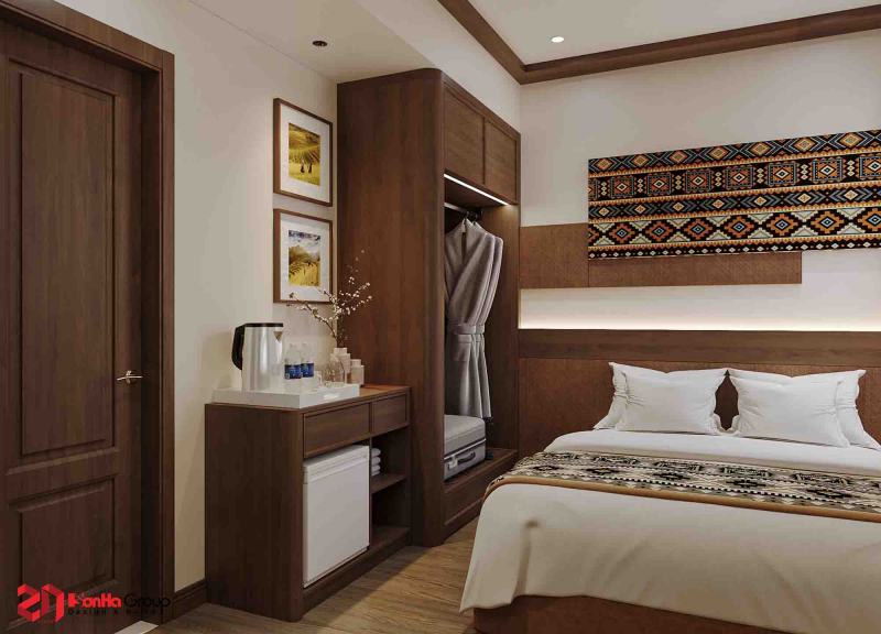 Mẫu thiết kế khách sạn mini 100m2 tại Hà Giang - Không gian lưu trú mang màu của đất 13